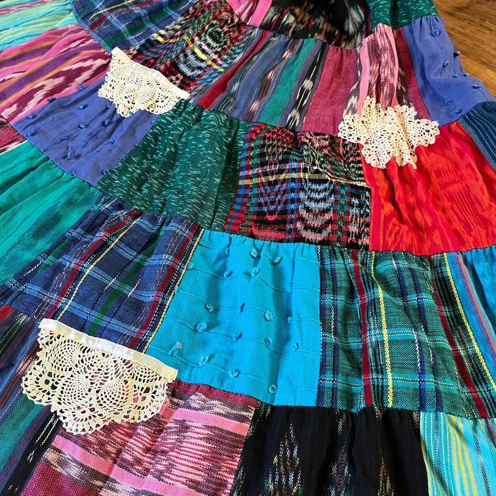 Vintage Patchwork Maxi Skirt - Picture 3 of 6